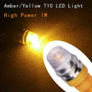 5pcs Yellow High Power T10 5730 LED Light Bulbs W5W 192 168 194 12V Y5C4 K3 C9G0