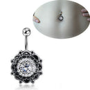 5Pcs/Set Crystal Navel Rings Belly Button Bar Ring Dangle Body Piercing Jewe3C