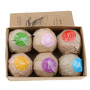 6pcs Natural Bath Balls Salt Essential Oil Balls Moisturize Dry Skin Homemade