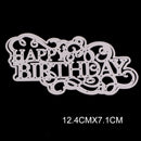 12.4cm Happy Birthday Metal Cutting Dies Stencils DIY Scrapbooking Paper Card #