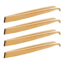 4 Pcs Bamboo Angled Reptile Lizard Terrarium Feeding Tongs Tweezers 16.5cm
