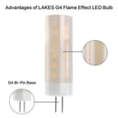 2pcs 3W 230 lm G4 LED Corn Lights 36 leds SMD 2835 Flame Effect Warm White