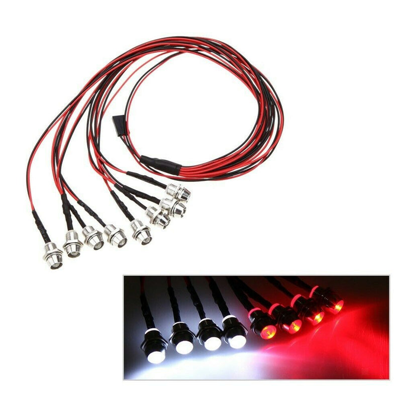RC Car Upgrade Parts RC 8 LED 5mm White/Red Color RC Car LED Light Set for Slash
