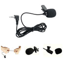 Clip-on Lapel Mini Lavalier Mic Microphone 3.5mm for Mobile Phone PC Recording