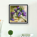 Flower 5D DIY Round Diamond Painting Embroidery Needlework Cross Stitch Set