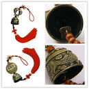 2 Pieces Wind Chime Hanging Bell Charm Chinese Knot Feng Shui Decor Ornament