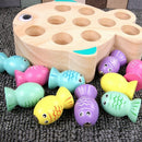 Children Wooden Magnetic Fishing Game Educational Toys For Kids Outdoor Gar