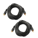 2Pack RCA Male to Female Extension Cord Composite Video Cable CD TV 6ft