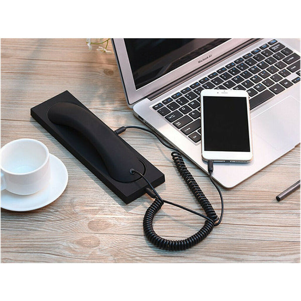 Retro Phone Handset Cradle Receiver 3.5mm Jack For  Android Phones
