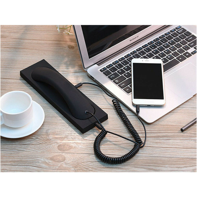 Retro Phone Handset Cradle Receiver 3.5mm Jack For  Android Phones