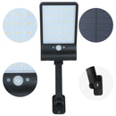 3 Modes Solar Powered Wall Light PIR Remote Control Motion Sensor 48 LED Lamp