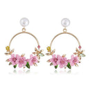 Charm Women Flower Drop Dangle Earrings Jewelry Ear Studs Wedding Jewelry GiftBX