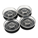 1 Pack Transparent Plastic Piano Caster Cups Sponge Mat Pad Floor Furniture