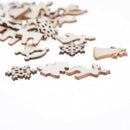 30Pcs DIY Craft Christmas Xmas Wood Chip Hanging Ornaments Decoration Gift OZ