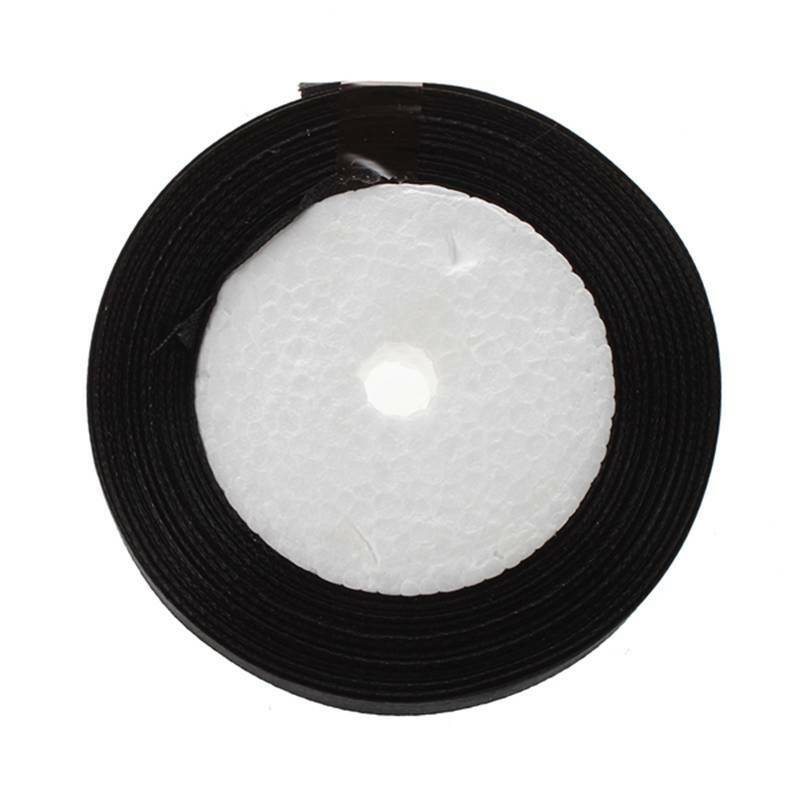 1 roll Silk Satin Ribbon 15mm 22 Meters for Wedding Partyï¼ˆblackï¼‰
