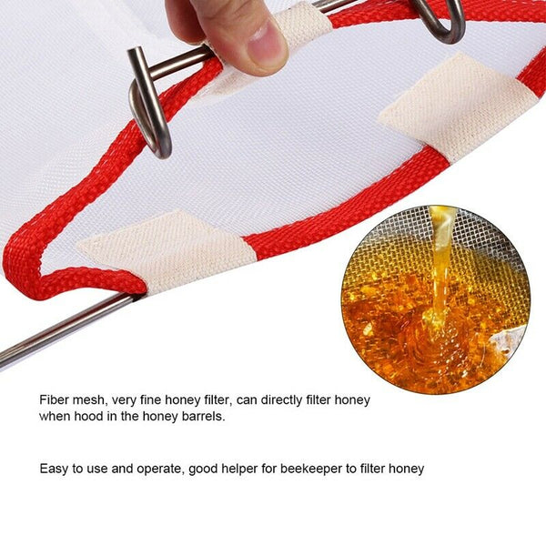 2X(Rectangular Portable Honey Sieve Strainer Apiary Equipment Beekeeping To