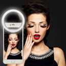 Selfie Phone Ring Light, 3-Level Adjustable Brightness On-Video Clips On Night