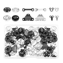 50 Sets Metal Hook and Eye Fastening Snap Button Closure Dress Hook for