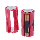 2Pcs Parallel cell adapter battery holder DC 1.5V case box convert 4AAA to 1C O2