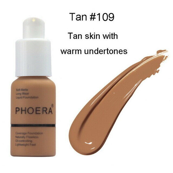 Phoera Soft Matte Long Wear Foundation Liquid Face Makeup Coverage Foundati Y5Q7