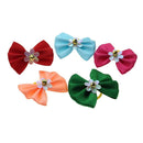 5pcs Cute Pet Dog Cat Hair Bows Puppy Accessories Handmade Bow Tie Nylon Canvas