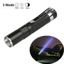 Mini Penlight Pocket Flashlight Torch XPE-Q5 LED 8000LM 13CM Lamp Clip Light New