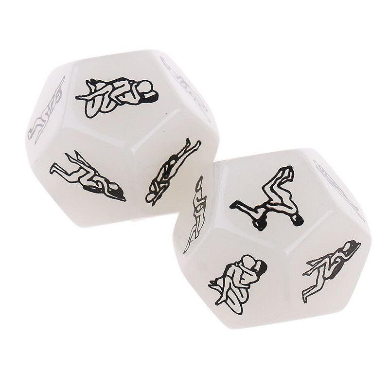 Let Your Roll Decide~D12 Foreplay Dice Game~2 Pieces~Glow in the Dark