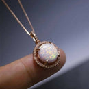 Fashion Trend Popular Diamond Rhinestone Opel Necklace Clavicle Chain Sweat Z8E1
