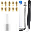 23Pcs Nozzle Cleaning Kit 0.4Mm Mk8 Nozzle 0.35Mm Cleaning Needle Tweezers