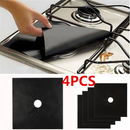 Reusable 4PCS Aluminum Gas Foil Stove Burner Protector Cover Liner Clean Mat Pad