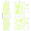 Glow In The Dark Star Wall Stickers Round Stars Moon Dot Luminous Room Decor