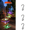 Wind Chime,Solar Lights Chimes,Butterfly Wind Chimes Led/Solar Wind Chime O