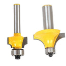 2pcs Woodworking Chisel Tool, 1/4 and 1/2 Shank Round Over Beading Router Bit,