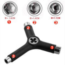 Black 6 Way Y Tool Scooter/Skateboard/Longboard Tool with key turner & Axle