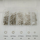 Stainless Steel 200pcs 5 Size Fishing lures Split Rings For Fish Snap Con ARB