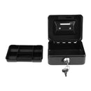 Creative Portable Metal Storage Container Safe Lock Box Money Coffer Black