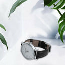 Business wristwatch crocodile Skin Quartz Man Watches Colour:Black D2S6