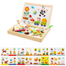 Kids Magnetic Drawing Board Wooden Children Puzzles Educational Puzzle Kid Toys