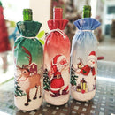 3Pcs Christmas Wine Bottle Dress Wine Bottle Cover Wine Coat Old Man Snowma