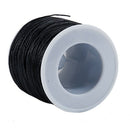 Roll Waxed Cotton Cords Wax String Cording for Beads Jewelry black 1.0mm