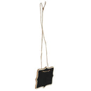 12pcs/lot Hemp Rope Hanging Rectangle Chalkboards Mini Chalk Writing Materi D2C9