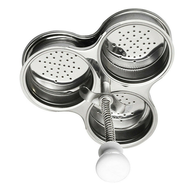 1 x Egg Poacher Egg Cooker Stainless Steel Egg Boiler Non-Stick Kitchen