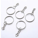 20 Pcs Bulk Split Metal Key Rings Keyring Chain Blanks With Link Chains For DIY