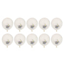 10x Clear Latex Balloons with Colorful Heart Confetti Party Decoration 12in