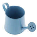 Pastoral Style Colorful Metal Tin Flower Pot Mini Bonsai Watering Can Blue