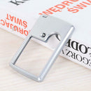 3X 6X Credit Card Loupe Magnifier Glass Square Microscope with LED Light