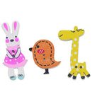 50X Mixed DIY Wooden Popular Scrapbooking Buttons Cartoon Sewing Animal Craf FT