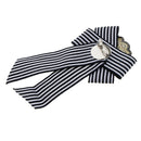 3pcs Bow Tie British Necktie Brooch Striped Fabric Collar Anchor Shape Pin
