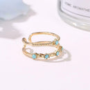 Adjustable Women Ladies Copper Ring Personalized U-shaped Exquisite Rings N N3B1