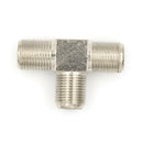 Thread F Socket T Splitter Adaptor Cable TV Aerial Freeview Virgin MediaSilve Hn